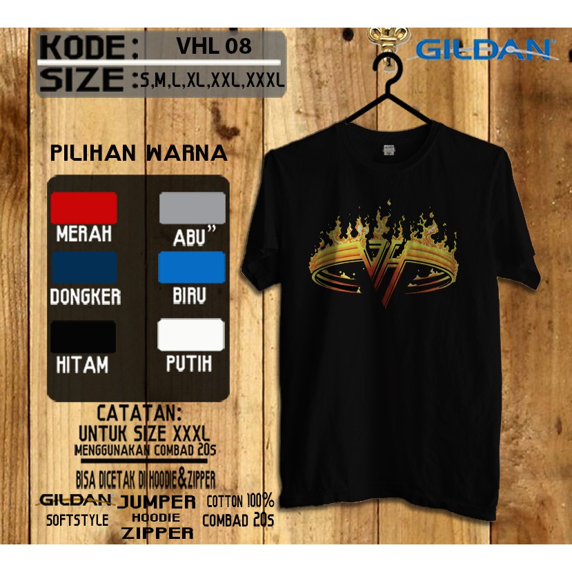 Kaos van halen band original gildan softstyle vhl08