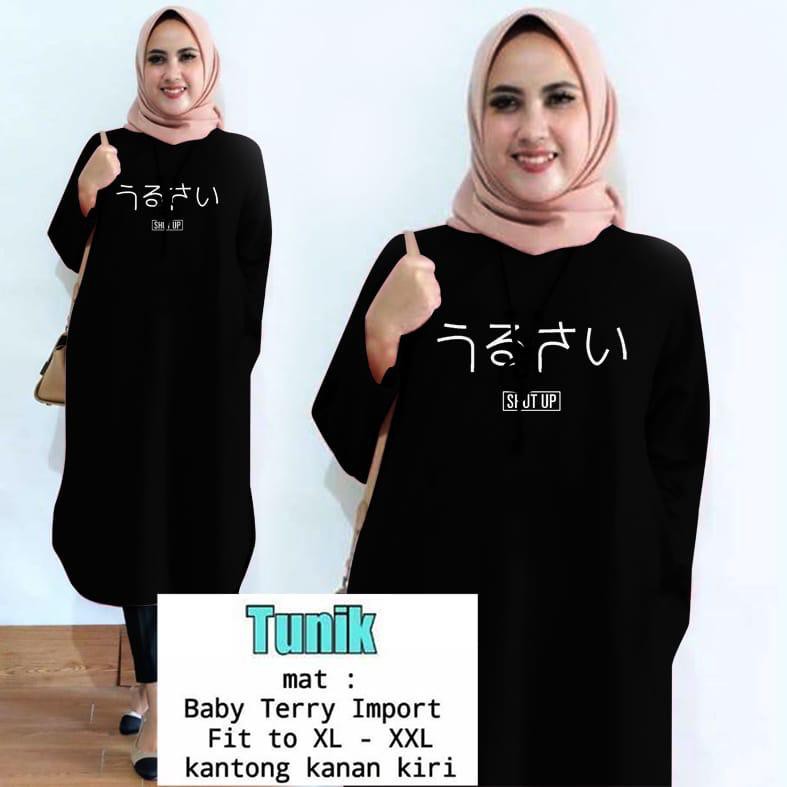 TUNIK SHUT UP / TUNIK MAMACHI / TUNIK POLOS/ TUNIK CEWEK / TUNIK PANJANG / TUNIK MAMACHI TUNIK TOP