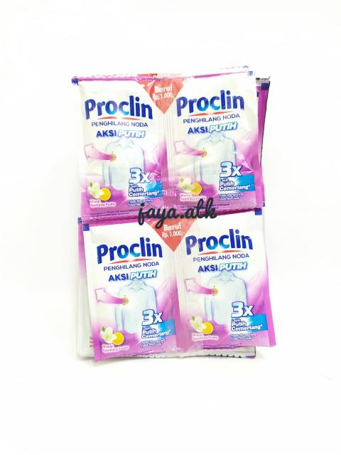 PROCLIN PEMUTIH BAJU PAKAIAN MENGHILANGKAN NODA 1PACK ISI 12 SACHET