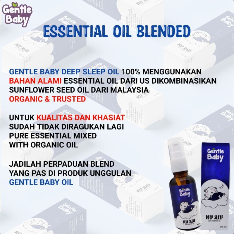 GENTLE BABY DEEP SLEEP / MINYAK TELON / ESSENSIAL OIL AROMATHERAPY / SOLUSI IMSOMNIA SUSAH TIDUR PULAS DAN NYENYAK MENINGKATKAN KUALITAS TIDUR