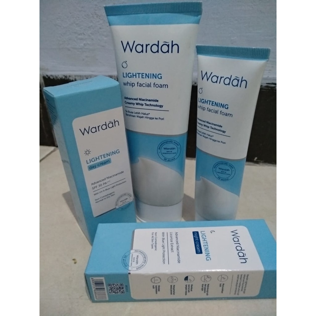 WARDAH LIGHTENING SERIES / WHIP FACIAL FOAM/LIGHTENING NIGHT CREAM/LIGHTENING DAY CREAM