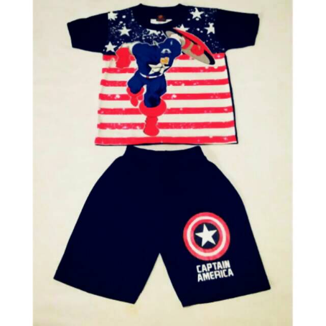 Setelan captain amerika/baju santai