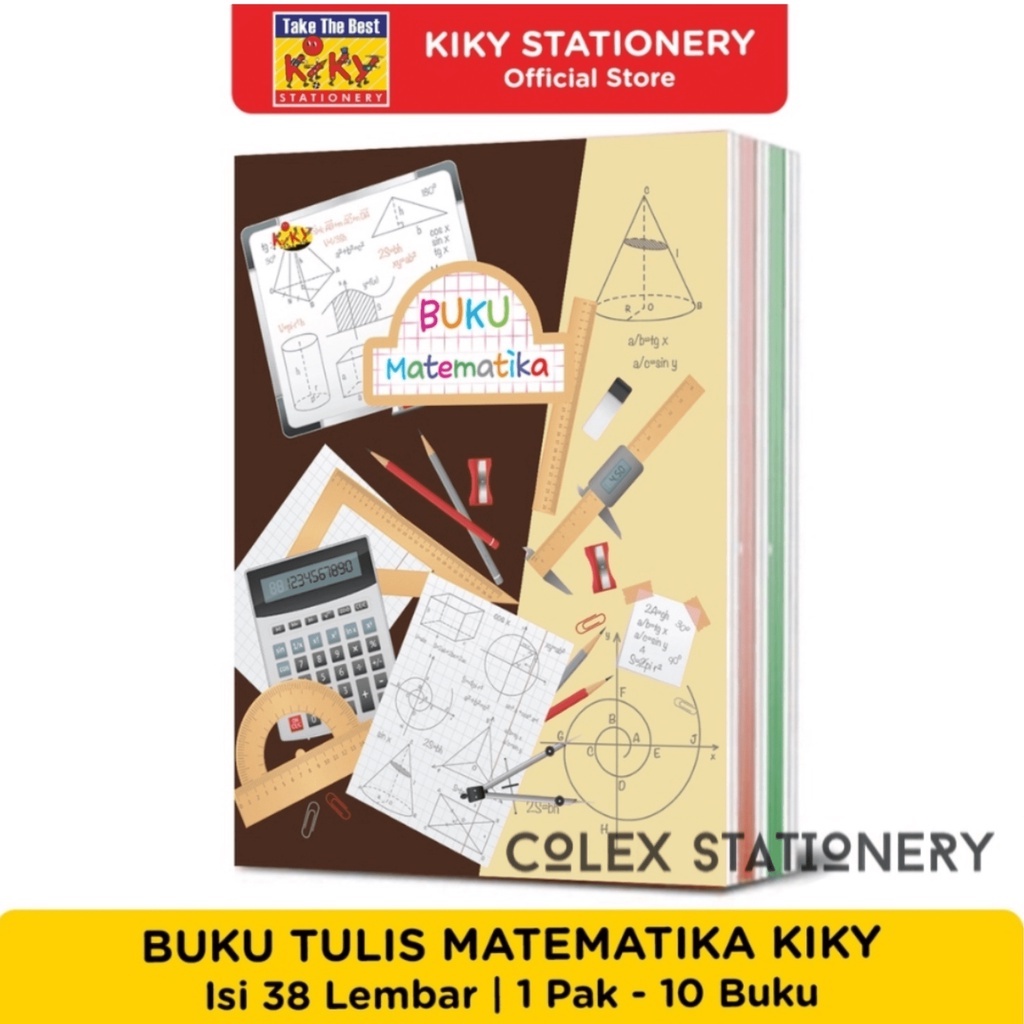 

Buku Tulis Sekolah Matematika / Buku Tulis Kiky Petak Kecil Isi 38 Lembar 10 Buku