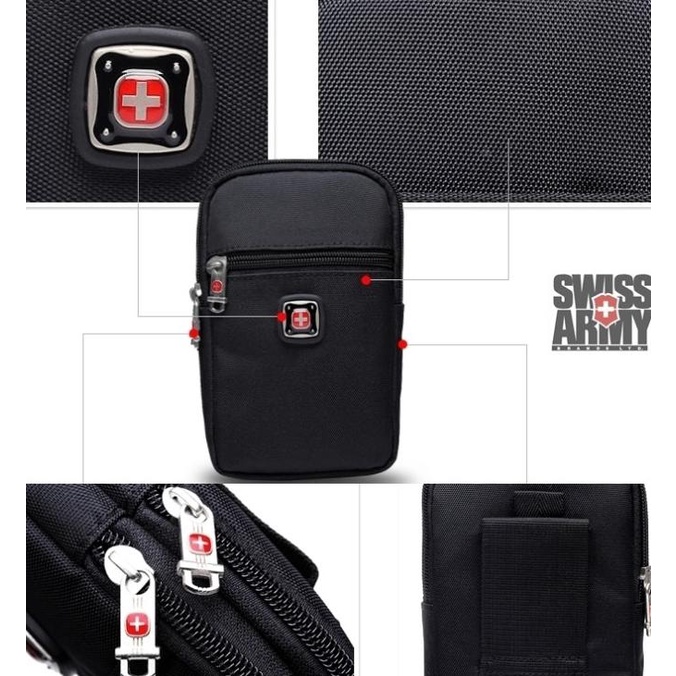 Tas Pinggang Waist Bag Travel Case Tablet 7 Inch Sarung Hp Carabiner