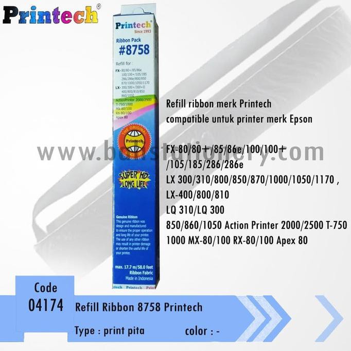 

Ready Oke] Pita Printer Lx 300/310 Refill Ribbon Printech 8758