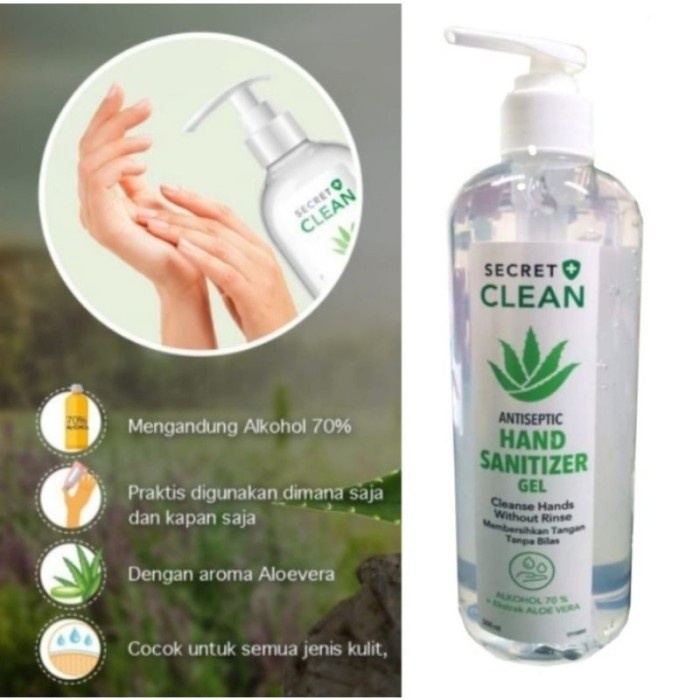 

Secret Clean Antiseptic Hand Sanitizer Gel 500ml