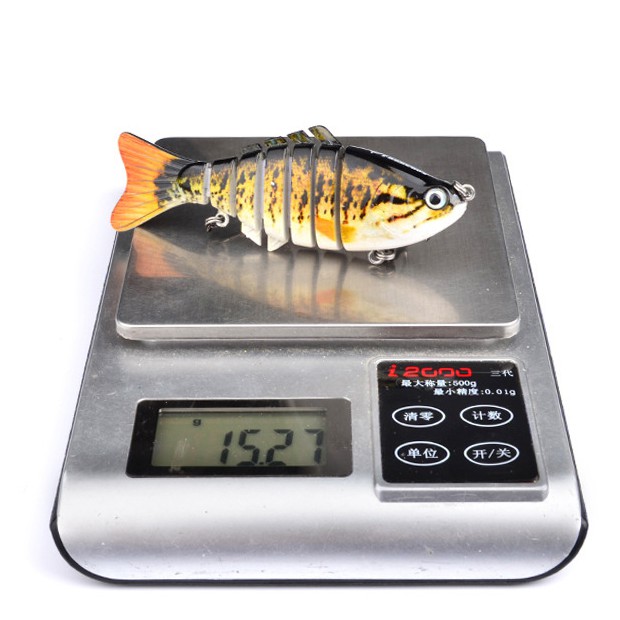 Sy 1pc Umpan Pancing Hardlure Tiruan Bentuk Ikan 10cm / 15g Dengan 7 Segmen