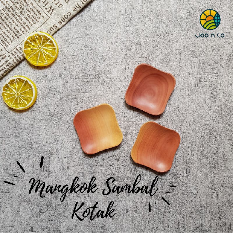 ☀️Jok.n.Co☀️ Mangkok Sambal Kayu Kotak Foodgrade