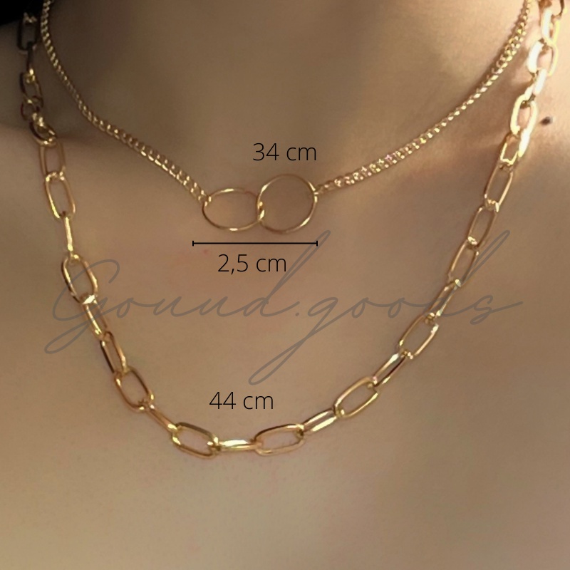 Aurora Necklace / Kalung Wanita Korea / Aksesoris Wanita / Kalung Rantai / Kalung Aesthetic / Kalung Layer Polos