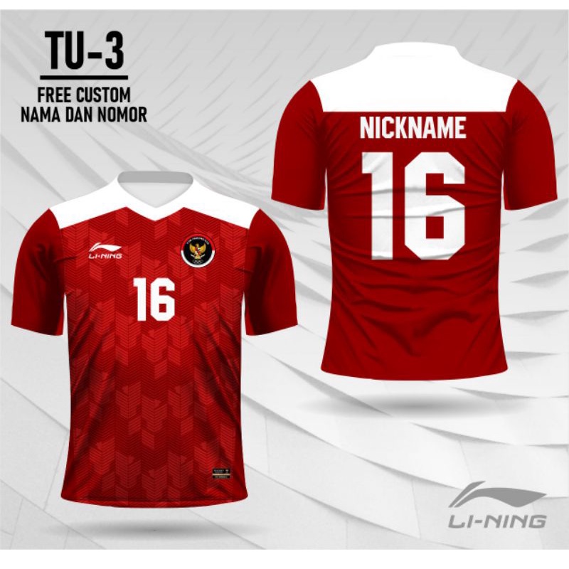 Jual Jersey Timnas 2022 Lining Kaos Baju Timnas Indonesia Indonesia