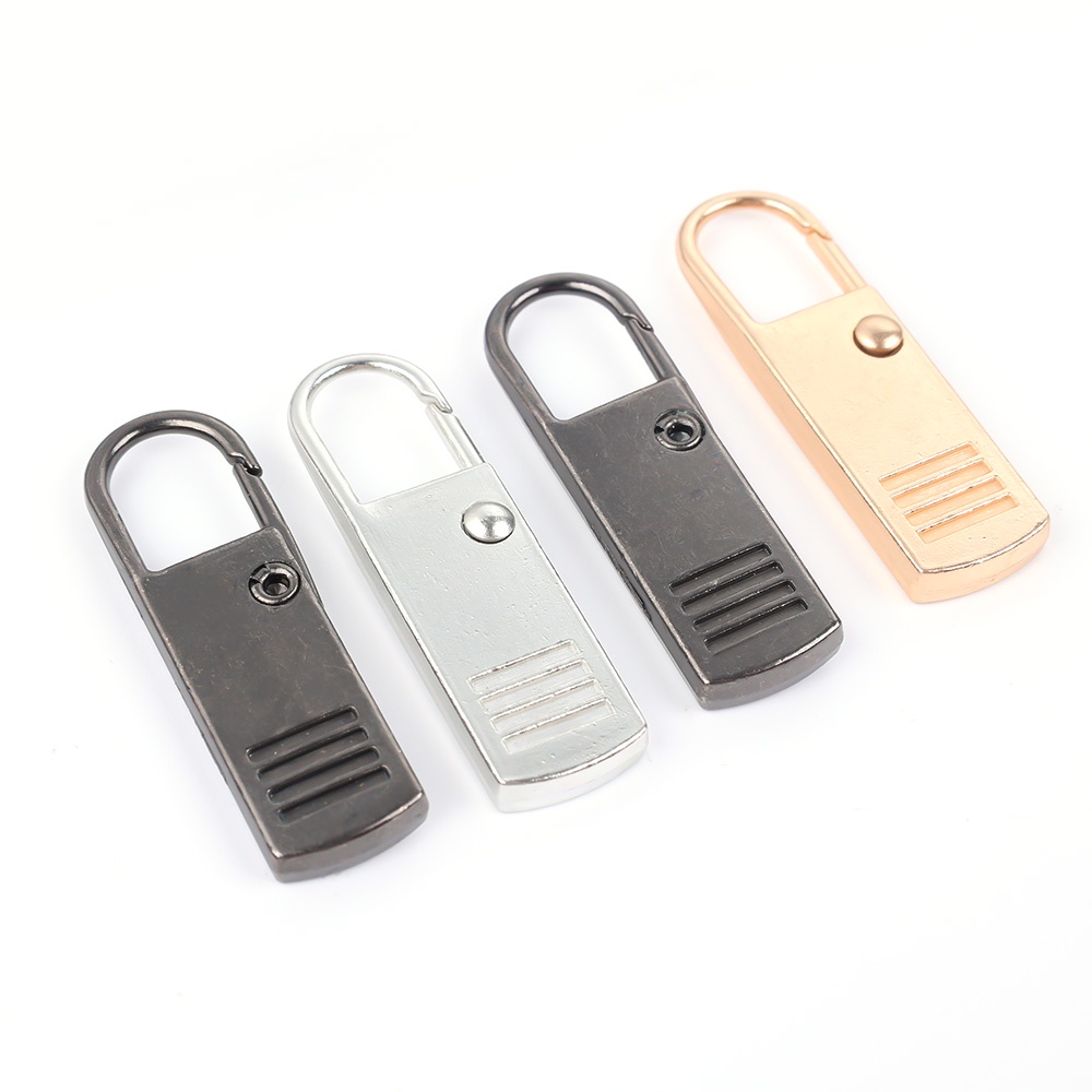 2pcs / Set Alat Penarik Resleting Bahan Alloy Metal Dapat Dilepas Untuk Tas Ransel / Pakaian / Kerajinan DIY