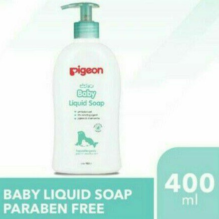 Pigeon Baby Liquid Soap Paraben 400ml / Pigeon sabun Mandi Bayi Pump