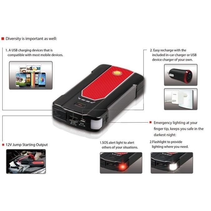 Shell Powerbank Jump Starter Shell Powerbank Jumper Aki Mobil - Kuning