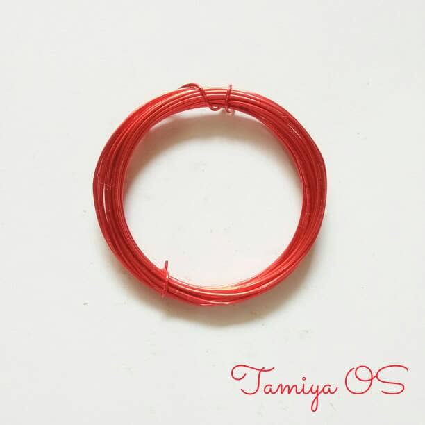 Kawat Email Warna Merah, Diameter 0.5 mm Panjang 2 Meter