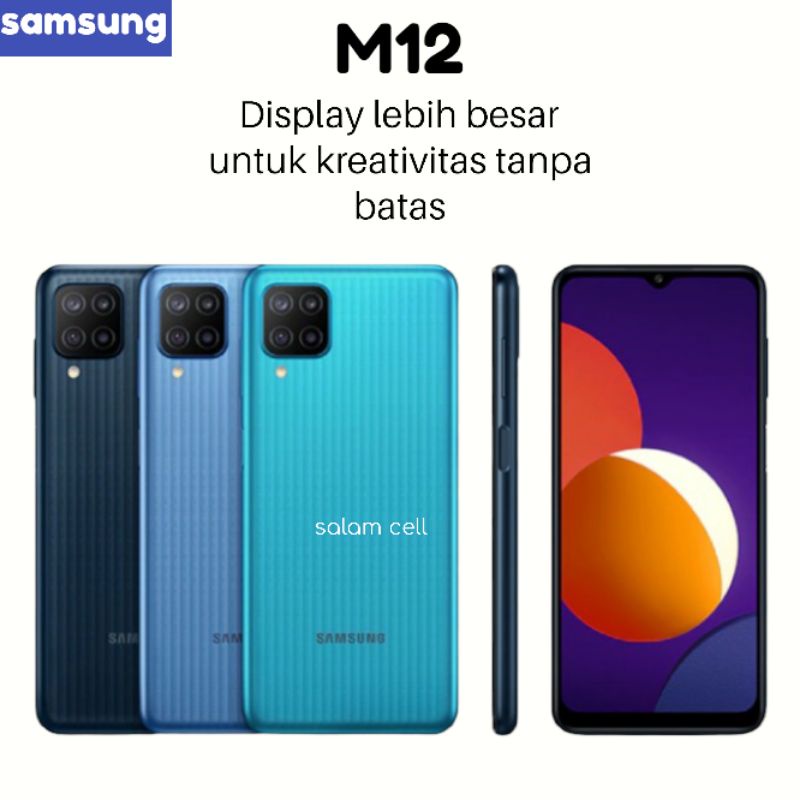 SAMSUNG M12 RAM 4/64GB Camera 48mp Baterai 5.000mAh  Original Garansi Resmi