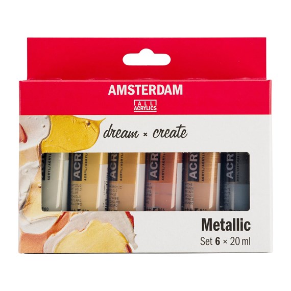 

TALENS Amsterdam Acrylics Set Metallic - 6 x 20 ml