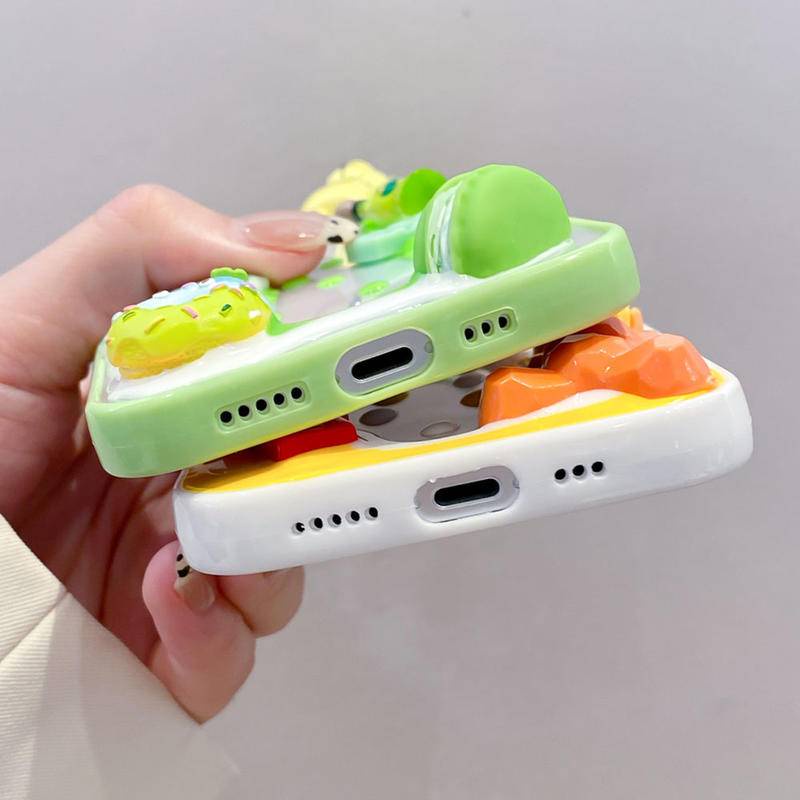 Soft Case Silikon Motif Makanan 3D Untuk iPhone 13 12 11 Pro MAX Mini X XS MAX XR SE 2022 2020 7 8 Plus