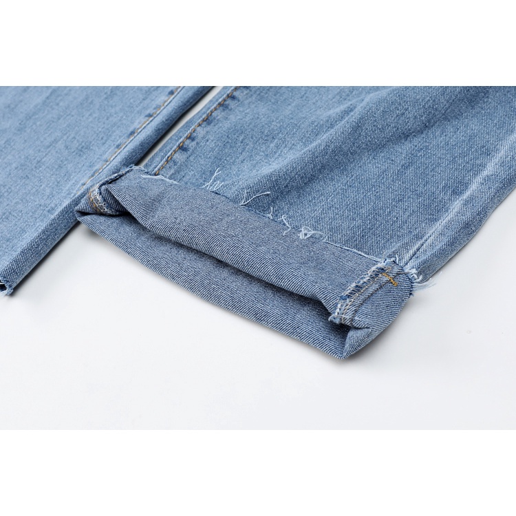 Jeans High Waist Straight Loose Korean Style Dengan Warna Biru  Celana Wanita