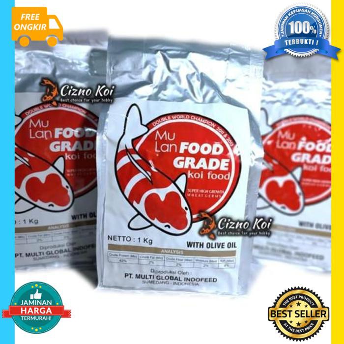 COD Pakan Ikan/Pelet Koi Mulan Koi Food Super Hi Growth Wheat Germ 1 kg PROMO