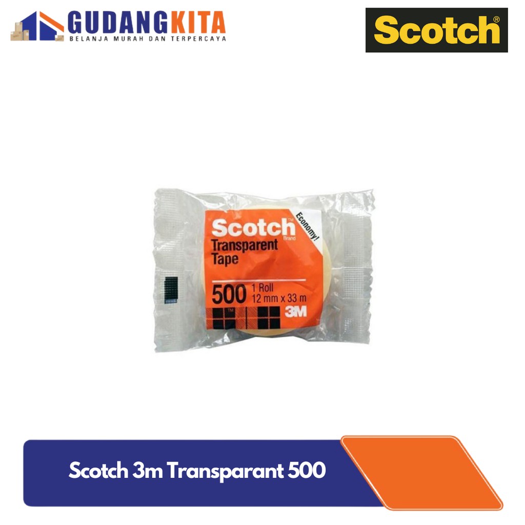 

Isolasi Scotch 3M Transparent Tape 500 12mm x 36m