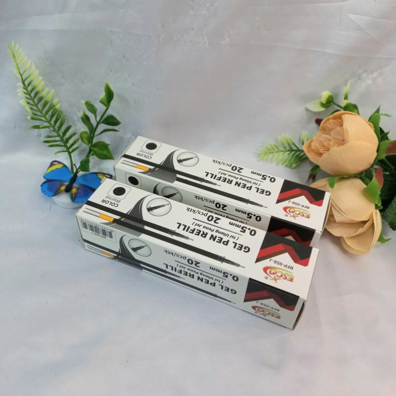 

Isi Pulpen / Gel Pen Refill Esco Isi 20 Pcs