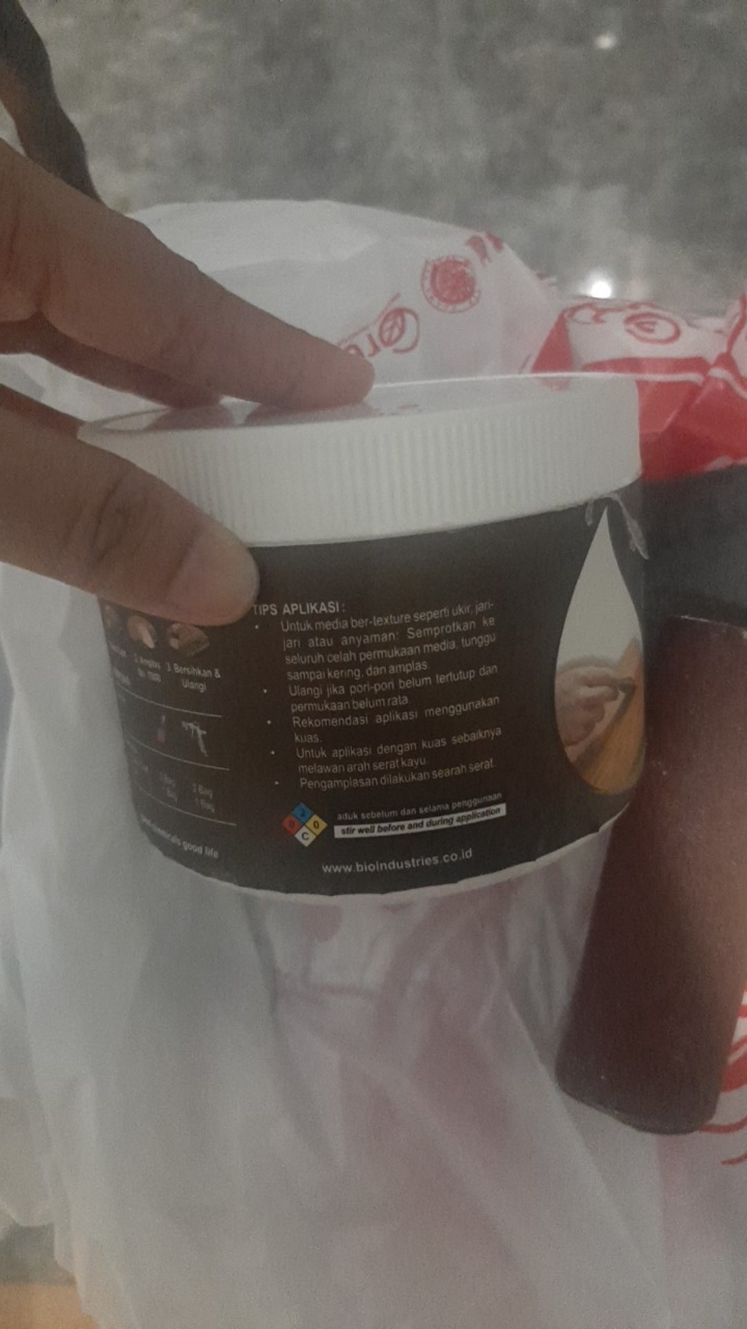 Finishing Kayu Waterbased Biovarnish Clearcoat Gloss Kemasan Mini Can