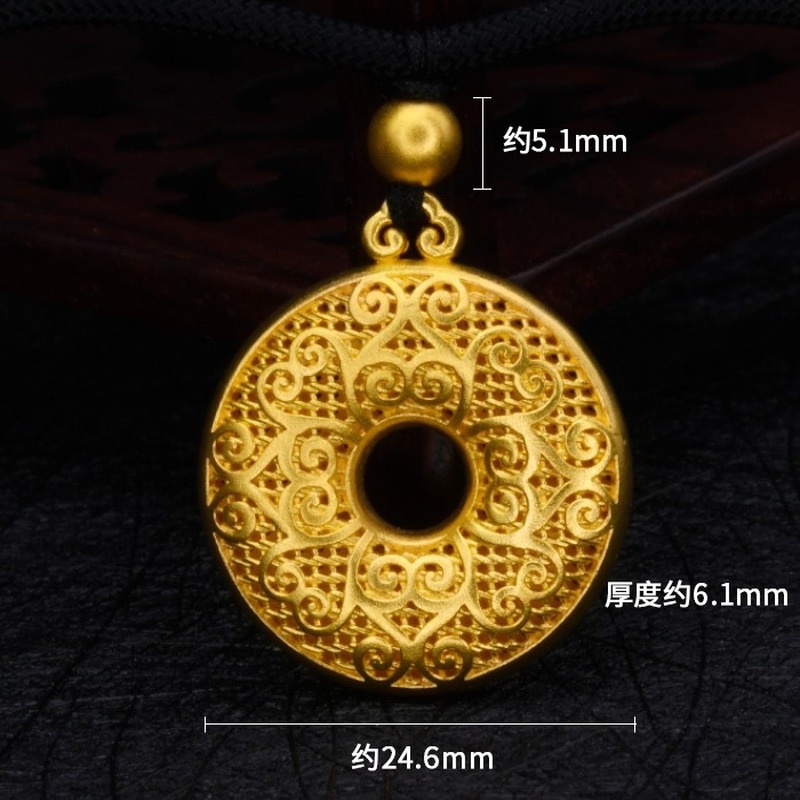 [Ready Stock]Fashion Gold-Plated Hollow Flower Pendant Necklace