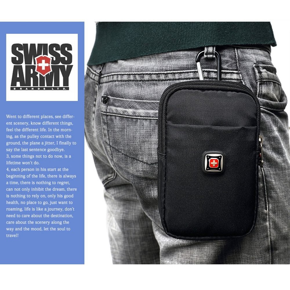 Case hp sarung tas pinggang swiss army gear import branded outdoor sport hiking samsung android ip