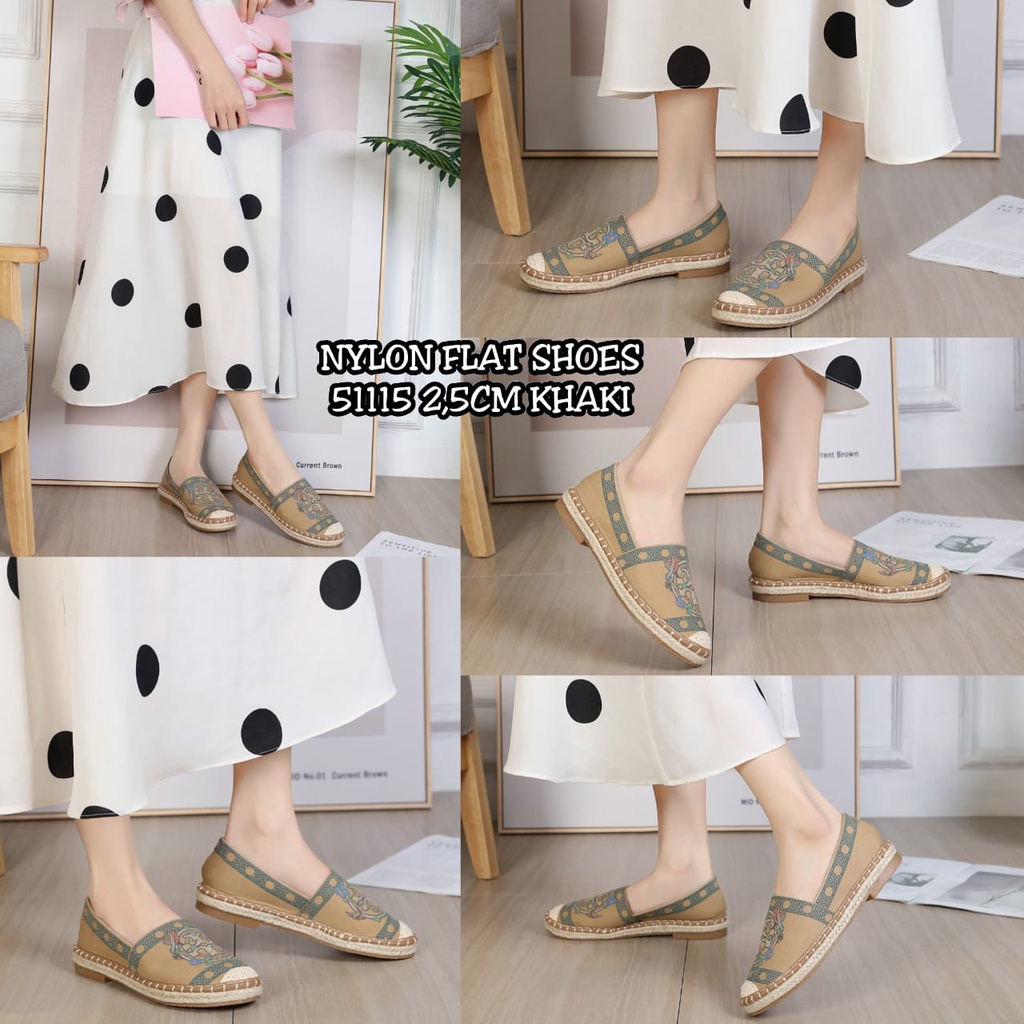 NYLON FLAT SHOES 51115