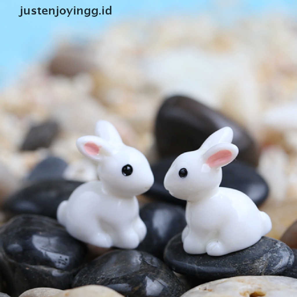 2pcs / Set Miniatur Kelinci Untuk Dekorasi Taman Mini / Fairy Garden