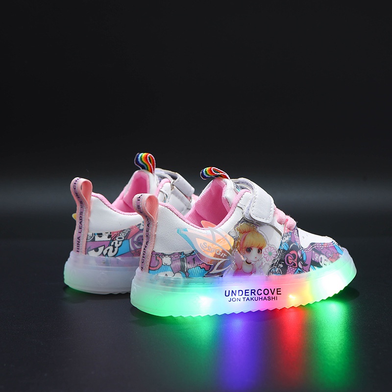 LittleAaron KELLY K58 Sepatu Sneakers Anak Laki / Perempuan LED Menyala Import sekolah Sport Termurah Sendal Bayi Anak Cewek Cowok