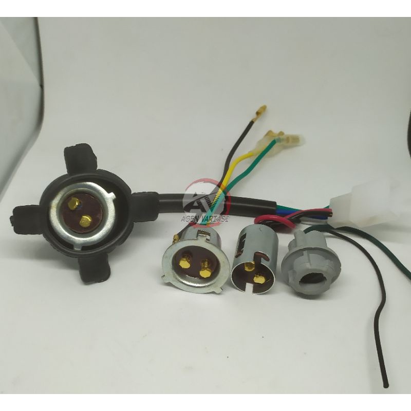 soket lampu motor / fitting lampu depan stop sein / fiting lampu motor honda yamaha