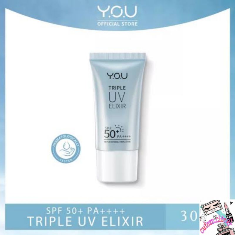 ☃️Cutezz_Ching1☃️YOU Triple UV Elixir Sunscreen Gel Spf 50++++ 30ml