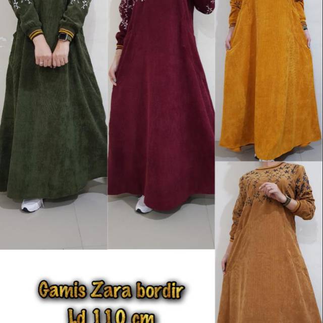 Gamis Zara bordir bhn codoray prenium