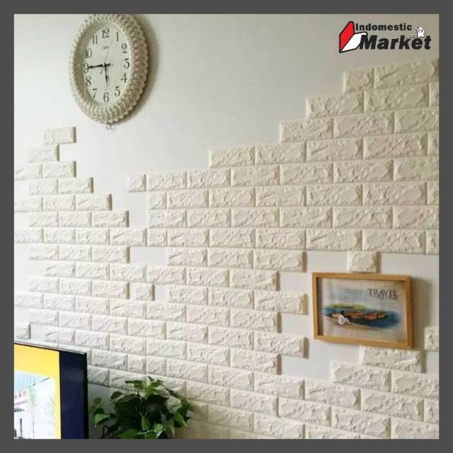 Wallpaper Batu Bata 3D / Sticker Wallpaper 3D Embosed / Wallpaper Timbul / Wallpaper Murah