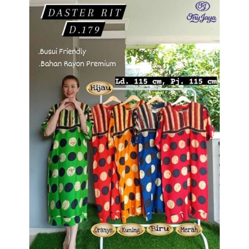 Daster Rit Ibu Rampel Pola Batik Lengan Pendek Bahan Rayon Adem Bagus Murah