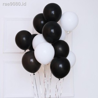 Balon Ulang Tahun  Hitam  Putih Aksesoris Kita