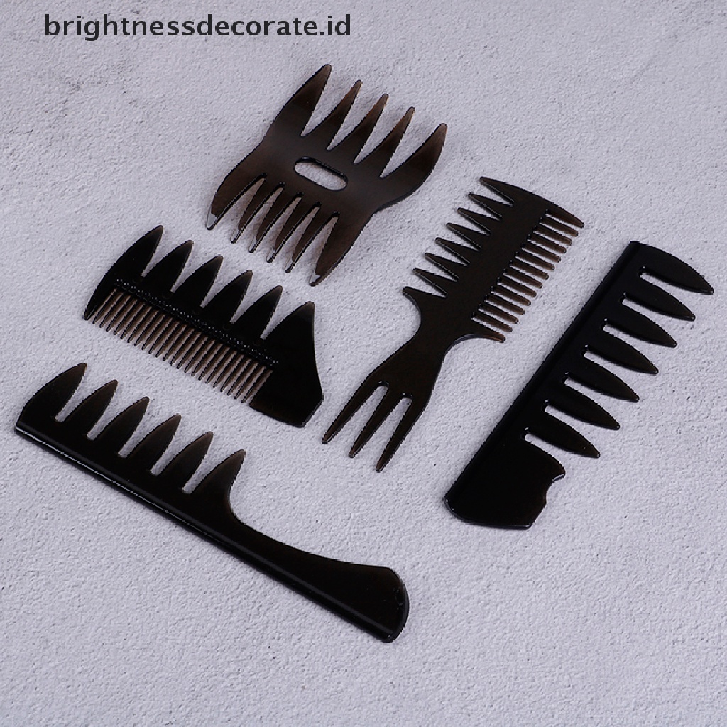 [birth] Oil Hair Comb Wide Teeth Hair Comb Classic Oil Slick Styling Hair Brush For Men [ID]