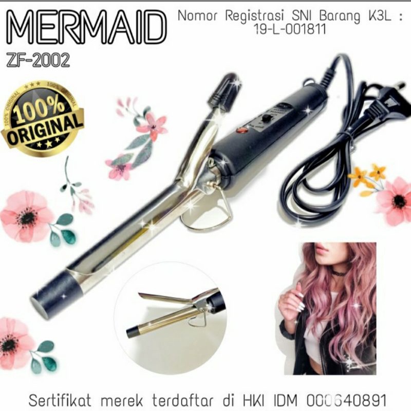 Catok Rambut Curly Kriting/ Catok Rambut kriting Mermaid ZF-2002