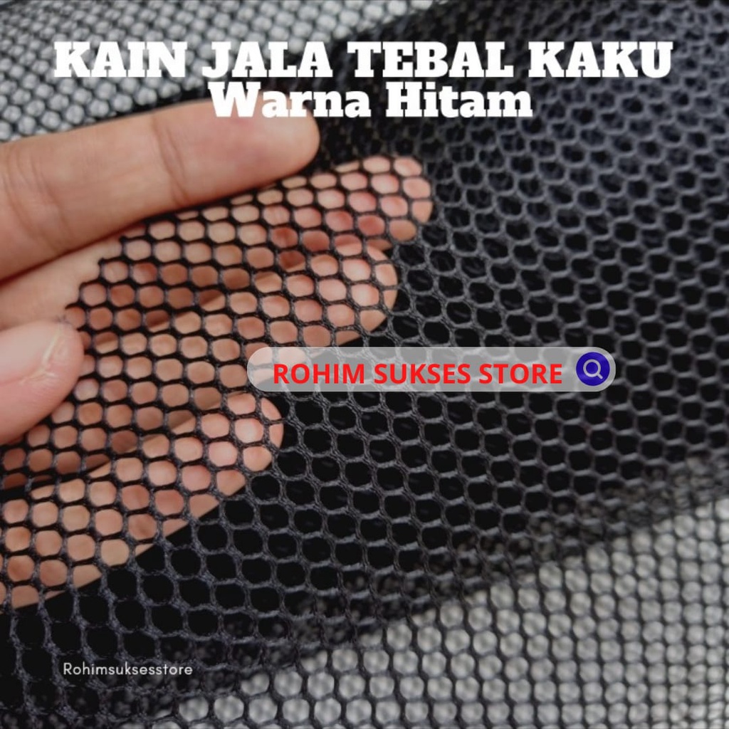 KAIN JALA Jaring Kaku Tebal Kasar Eceran Meteran Murah Warna Hitam