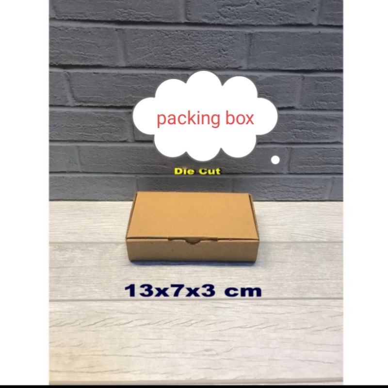 

kardus uk 13x7x3 cm die cut box pizza untuk packing/aksesoris dll