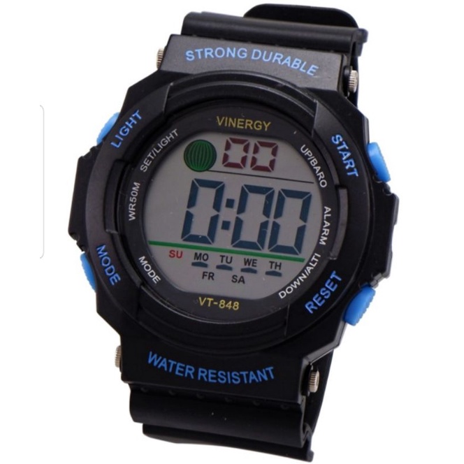 Jam Tangan Watch Vinergy Digital Sport AR VT 848 G Waterproof