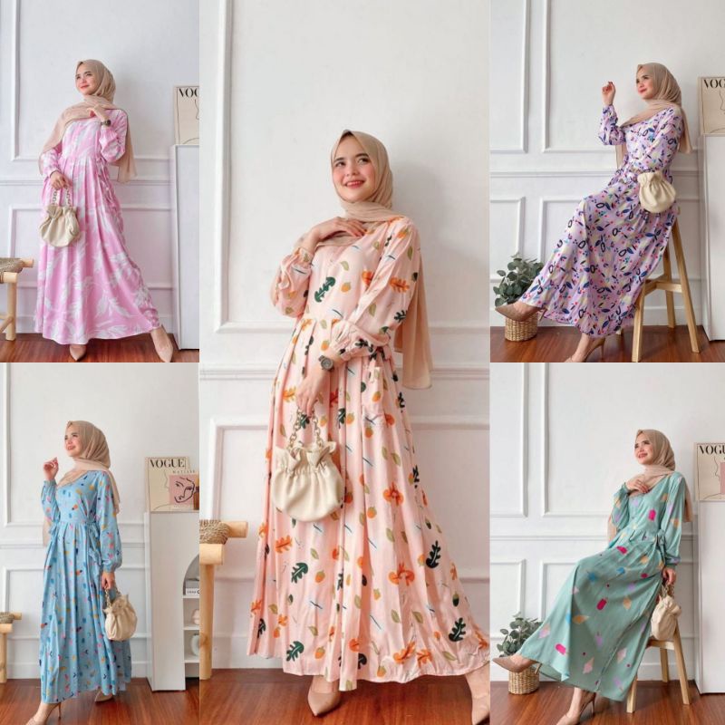 MILEA DRESS FENOMENAL VIRAL KEKINIAN GAMIS RAYON TERLARIS