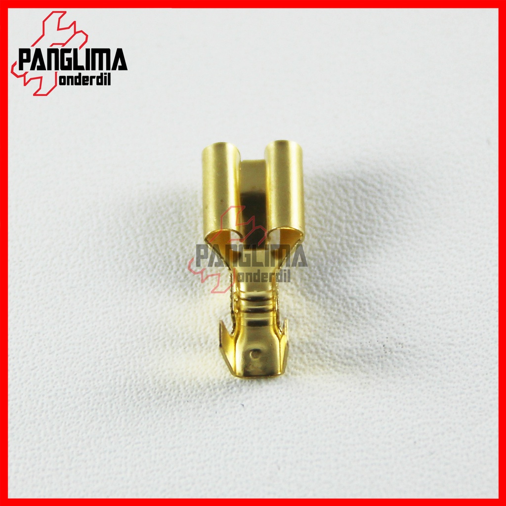 Skun Female 7 mm 7x19 Sekun-Terminal Kabel Connector-Conector-Konektor Gepeng-Pipih Bikang-Cewe-Perempuan Socket-Soket Besar