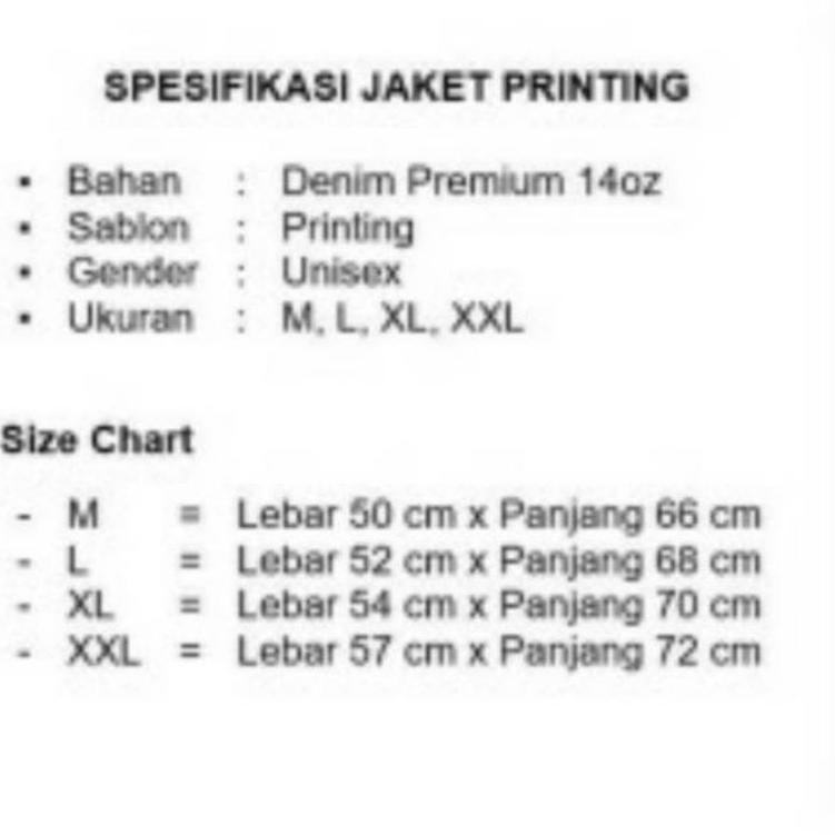 BSD.788827 ‣ JAKET JEANS PRINTING JAKET JEANS SANDWASH GAMBAR JAKET JEANS PRIA PRINTING