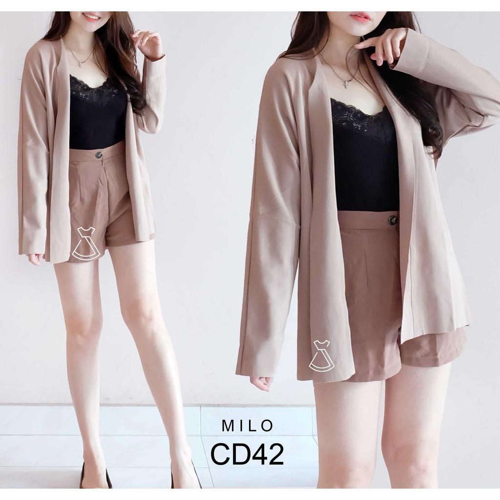 CD42 - Outer Cardigan Scuba Wanita