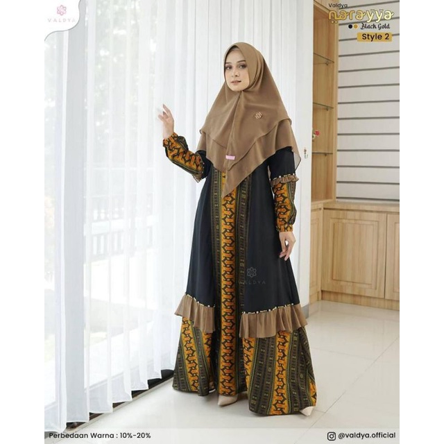 GAMIS NARAYYA STYLE 2 POLOS BY VALDYA BLACK GOLD