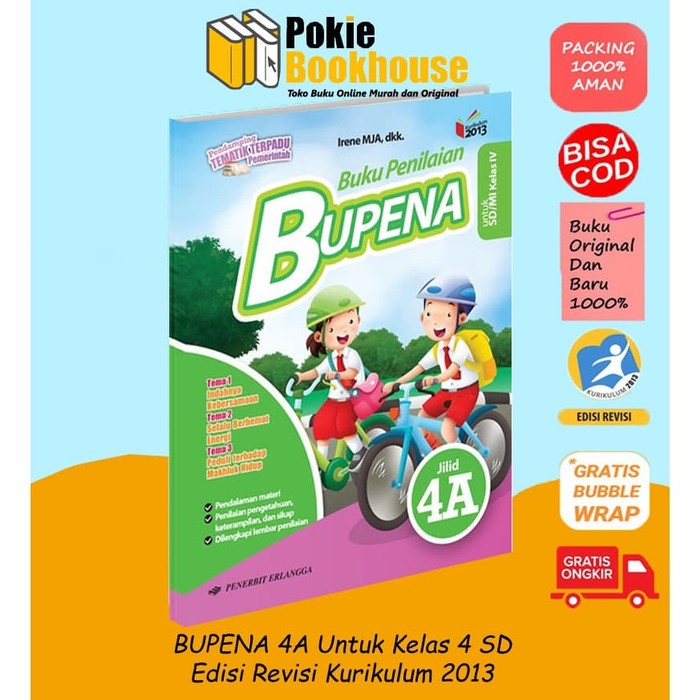 

❤BISA COD❤ BEST SELLER ORIGINAL BUPENA 4A KELAS 4 K13N ERLANGGA IRENE DKK