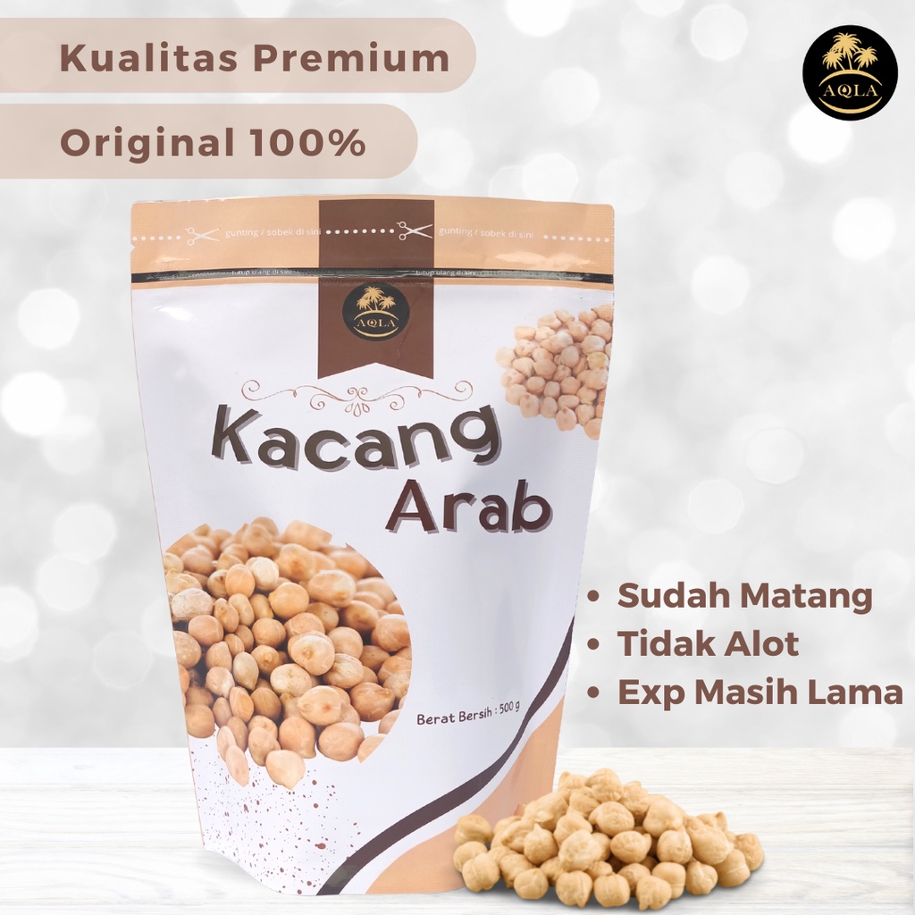 Kacang Arab Premium Panggang 500gr Original 100% Roasted Chickpeas Chickpea Kualitas Terbaik