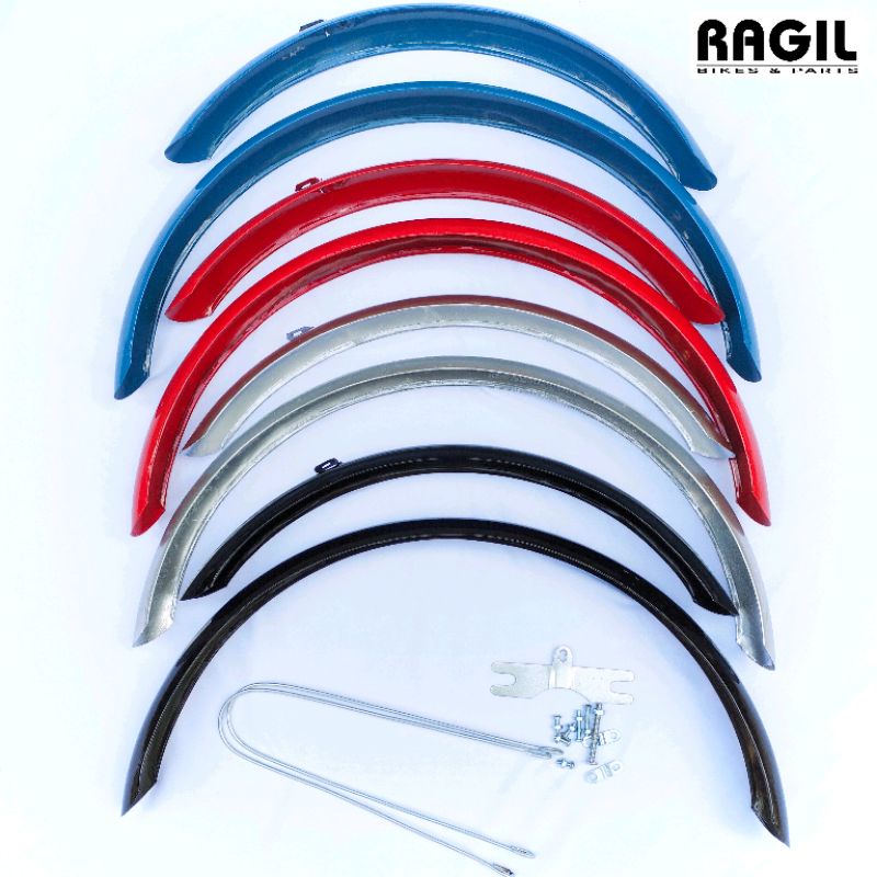 SPAKBOR SEPEDA 20 MINION MINI LIPAT SELI UKURAN RING 20" INCH FENDER SLEBOR HITAM CHROME KROM MERAH 